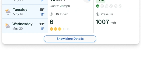 Take a closer look at your forecast with richer detail